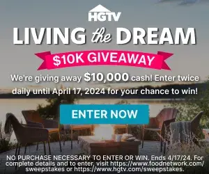 HGTV Living The Dream $10K Giveaway