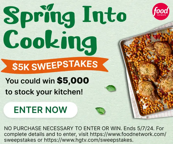 Food Network Sweepstakes 2025 Prizes And Winners Adrea Ardella