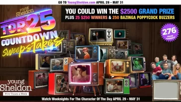 Young Sheldon Top 25 Countdown Sweepstakes
