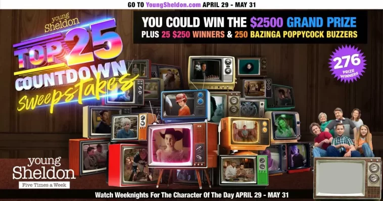 Young Sheldon Top 25 Countdown Sweepstakes