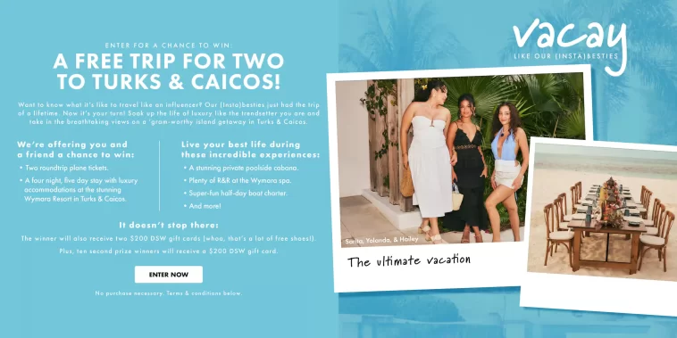 DSW Vacay Like Our (Insta)Besties Sweepstakes