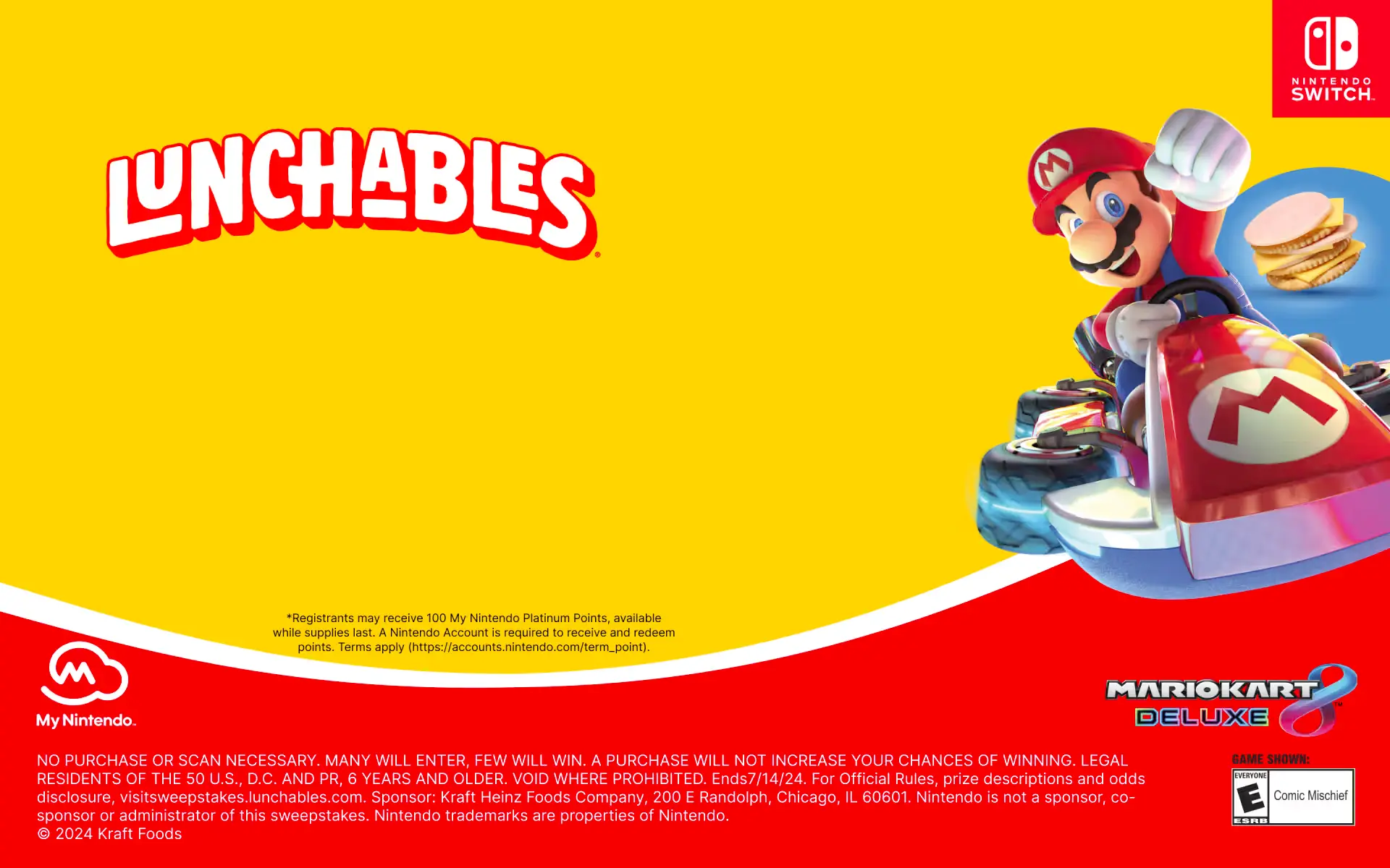 Win a Nintendo Switch Prize Pack from Lunchables (489.97 value)! Sweepstakes Space