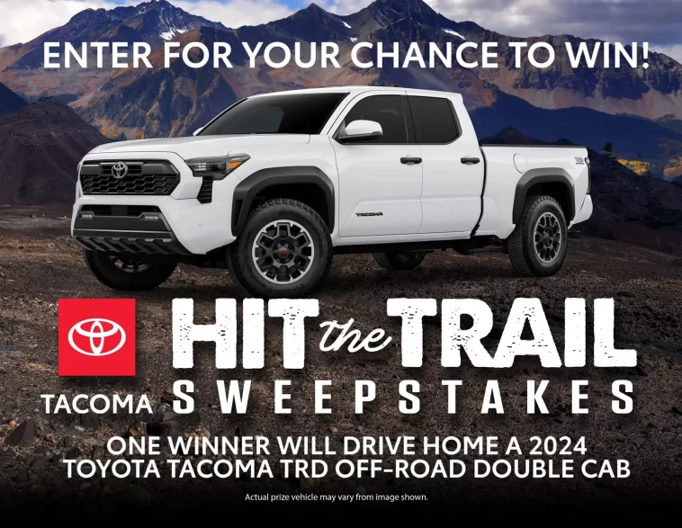 Bassmaster Toyota Tacoma Hit the Trail Sweepstakes