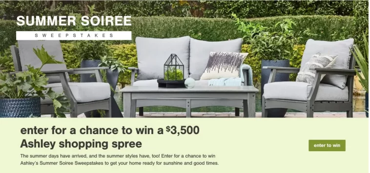 Ashley Furniture Summer Soiree Sweepstakes
