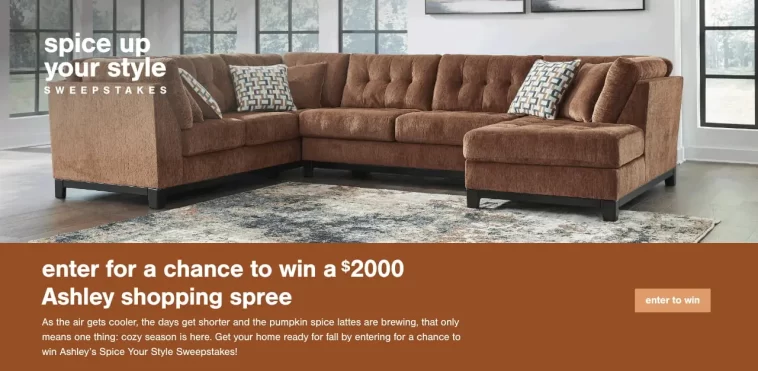 Ashley Furniture Spice Up Your Style Sweepstakes