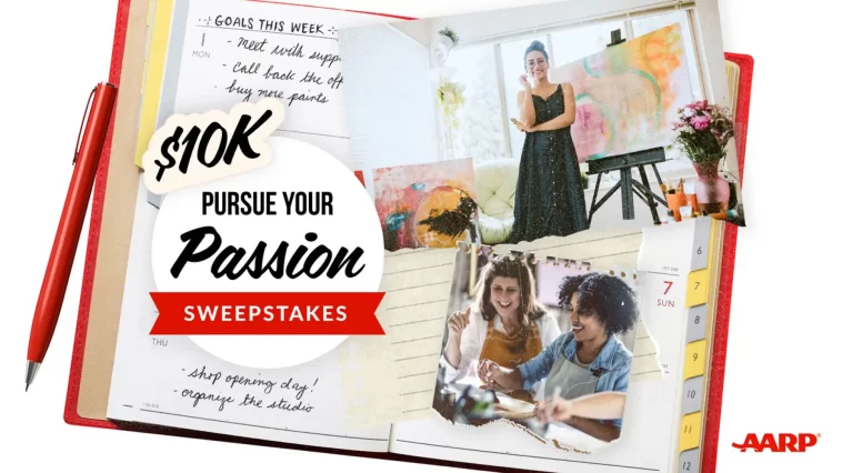 AARP Pursue Your Passion Sweepstakes