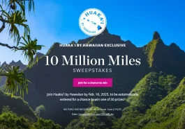 Hawaiian Airlines 10 Million Miles Sweepstakes