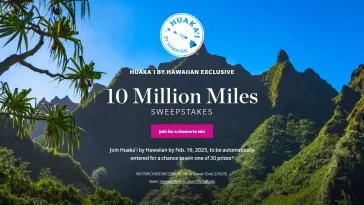 Hawaiian Airlines 10 Million Miles Sweepstakes