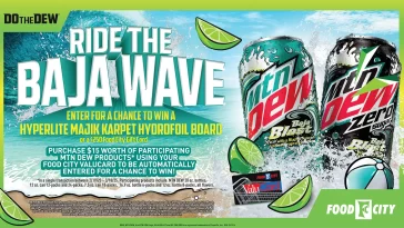 Mtn Dew Baja Blast Ride The Wave Sweepstakes