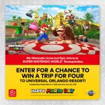My Nintendo Universal Epic Universe SUPER NINTENDO WORLD Sweepstakes