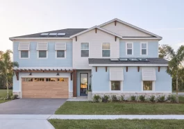 Exterior front view of the HGTV Smart Home 2026 in Apopka, Florida, featuring a modern resort-style design by Hartizen Homes.