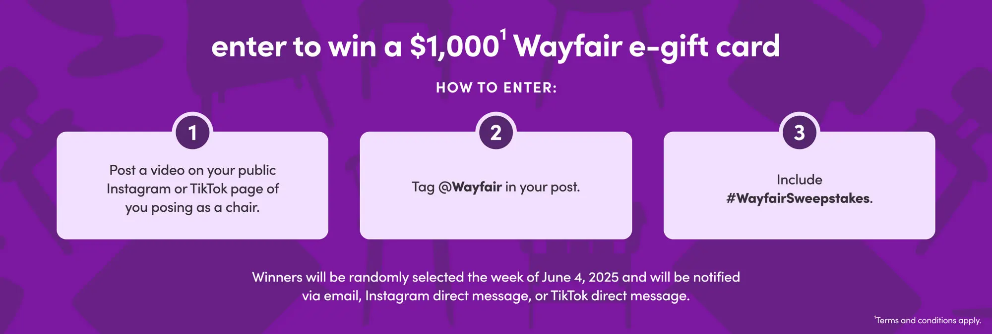 Wayfair Egift Card Win A Wayfair Gift Card ($1,000 value)!