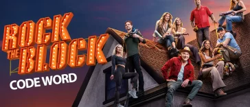 HGTV Rock The Block promo image featuring the cast and Code Word