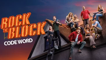 HGTV Rock The Block promo image featuring the cast and Code Word